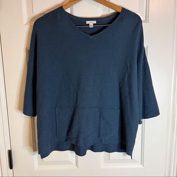 Pure Jill Viscose/Silk/Wool Top with Kangaroo Pouch.  Medium‎ Petite. - Picture 1 of 6